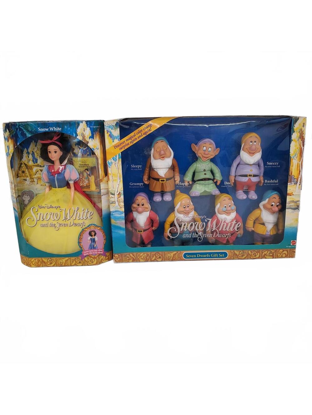 Vintage Disney Snow White Seven Dwarfs Gift Set Color Reveal